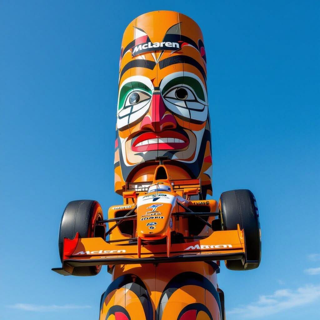 McLaren F1 Totem Pole in Iconic Orange