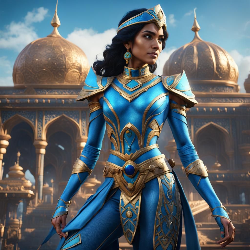Princess Jasmine blue  power ranger