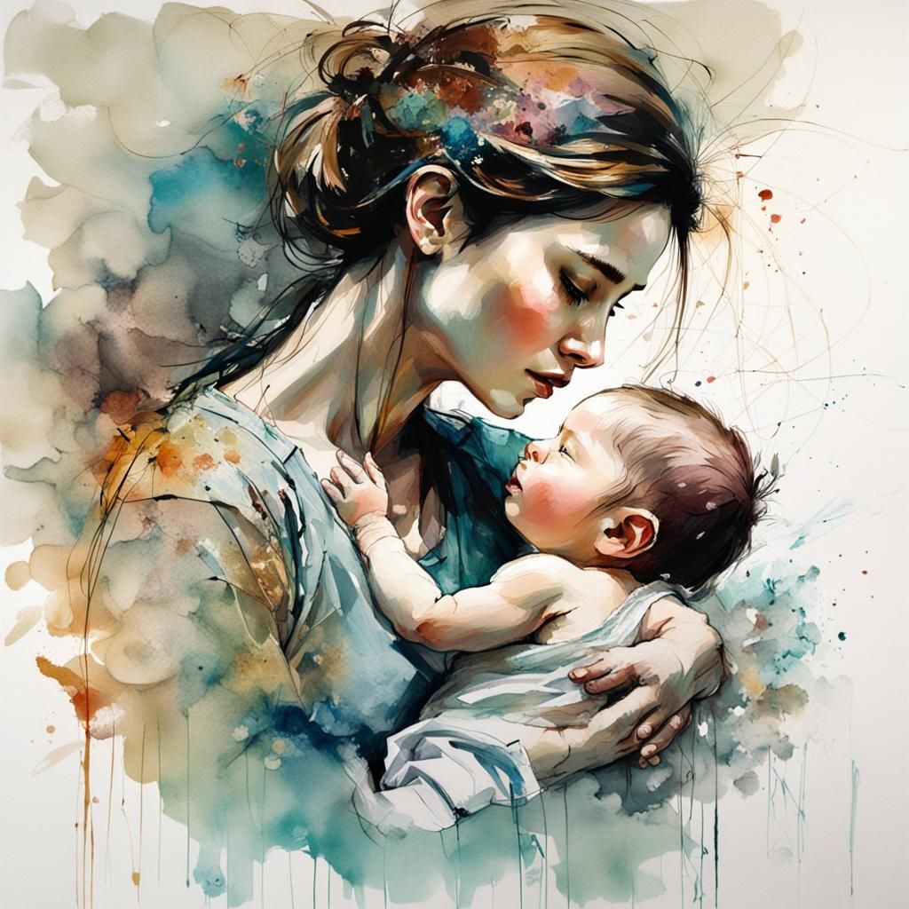 A mother and her child