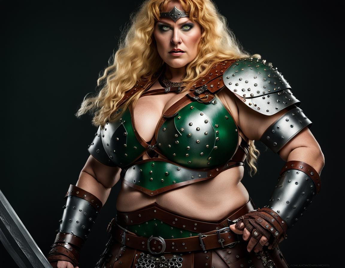 Curvy Barbarian Warrior Queen Portrait