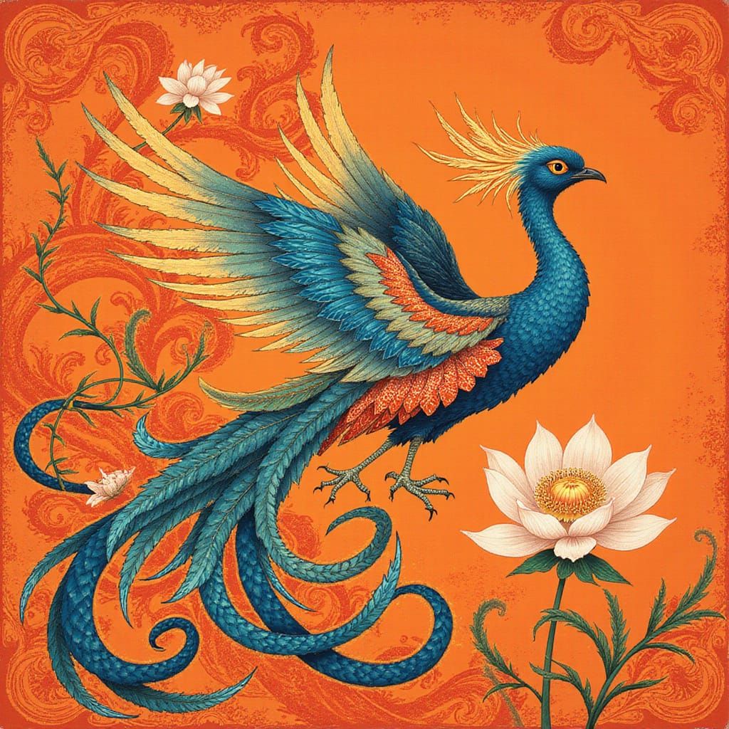 Dunhuang style phoenix