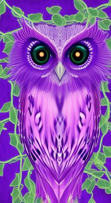 Owl and Vines