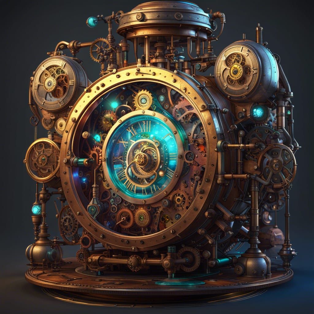 Steampunk Time Machine: Clockpunk Fantasy Concept Art