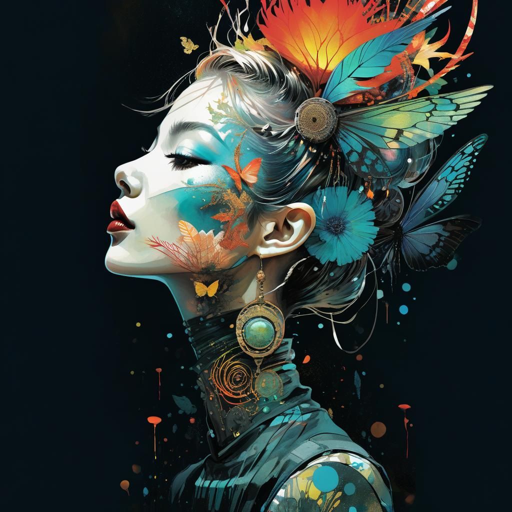 Vibrant Surrealist Collage Art Illustration