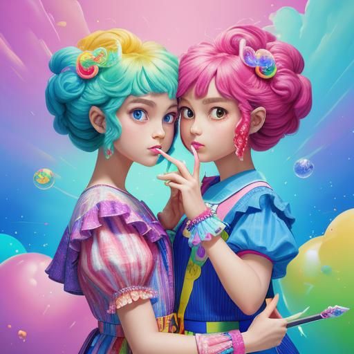 Children with Sword in Candy Art Style