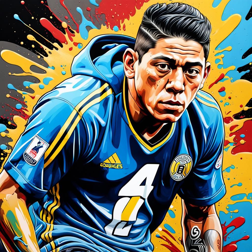 James Rodriguez Graffiti Art in Street Style