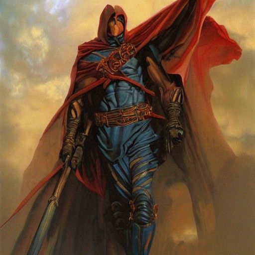 Azrael in Oil Painting Style