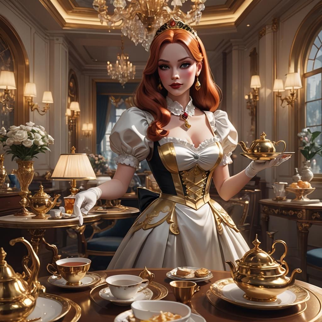 Jessica Rabbit as Maid in Luxurious Anime Style