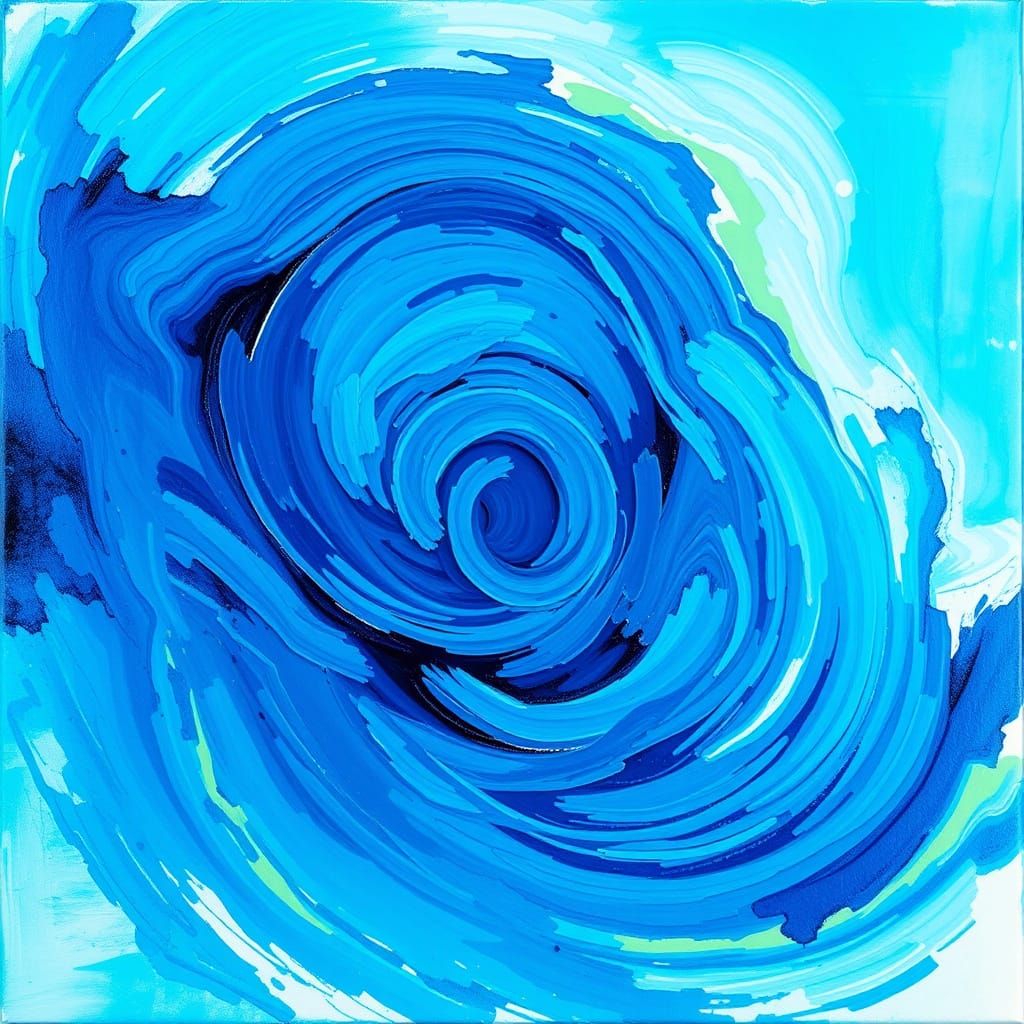 Methylene Blue Hues as Impressionist Gouache Painting