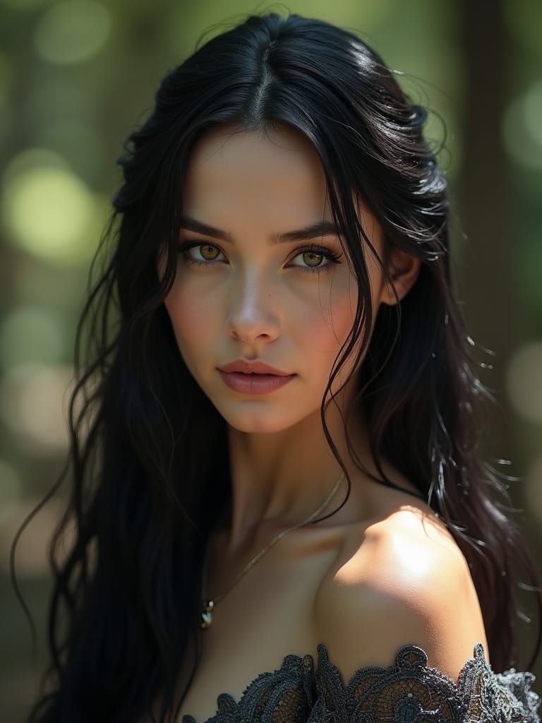 Ethereal Woman Portrait in Hyperrealistic Style