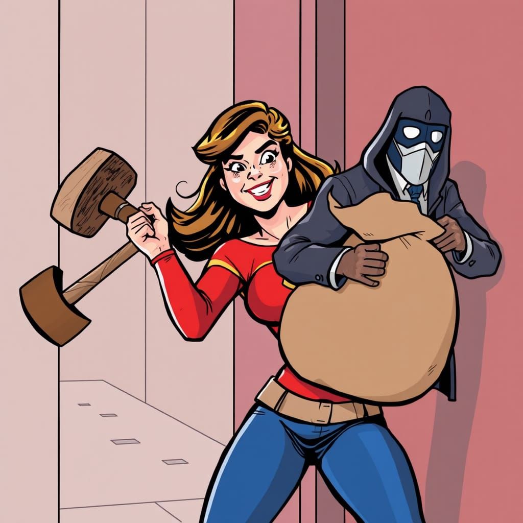 Superhero Ambush in Archie Comics Style
