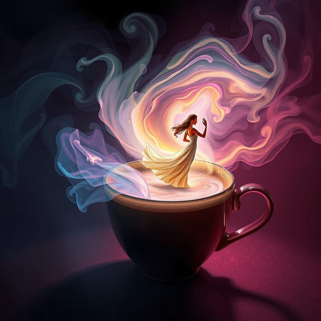 Latte Art: Dancing Lovers in Steam
