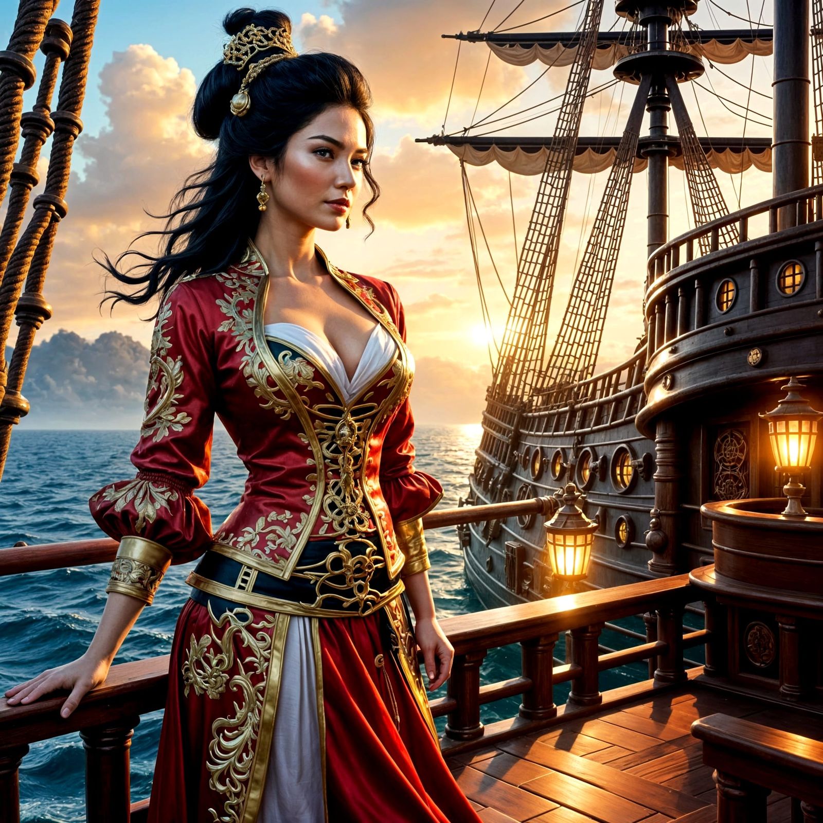 Chinese Pirate Queen Zheng Yi Sao at Sea