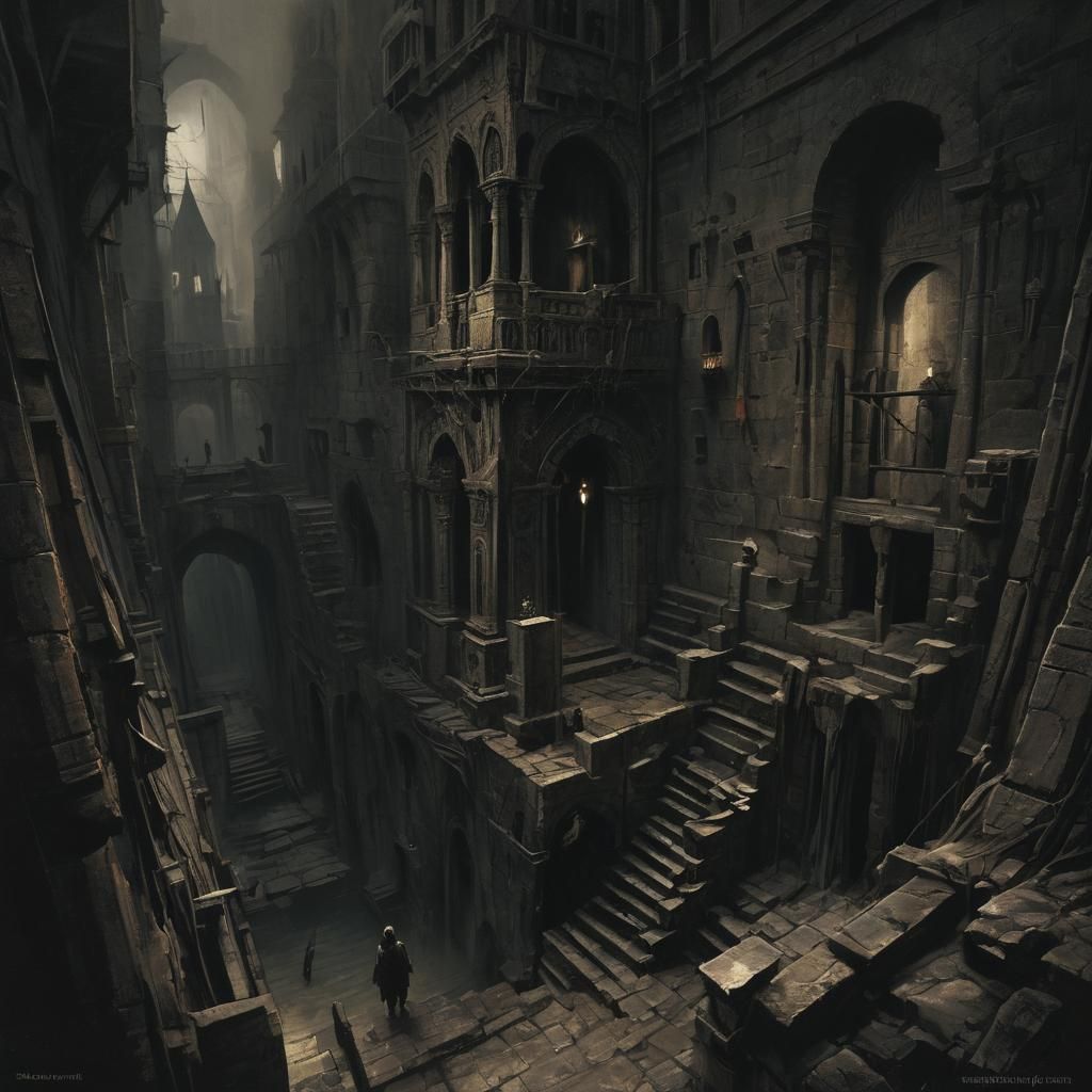 Grimdark Warrior on Battlefield Illustration