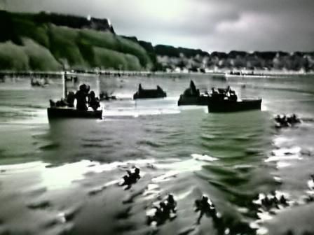 D-Day Landing: Soldiers Storm the Beach