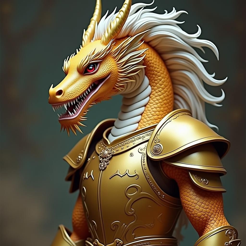 Golden Dragon Nobleman in Unreal Engine 5 Style