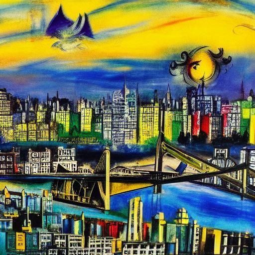 Vampire City Skyline: Gothic Architecture in Classic Style