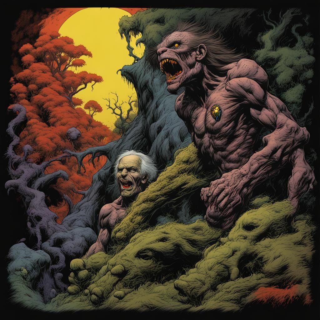 Doodle Style T-Shirt Design in Triadic Colors