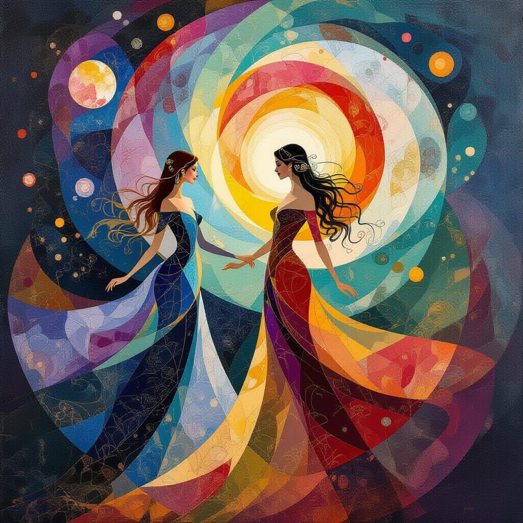 Venusian Ladies Arrive on Earth in Abstract Cosmic Style