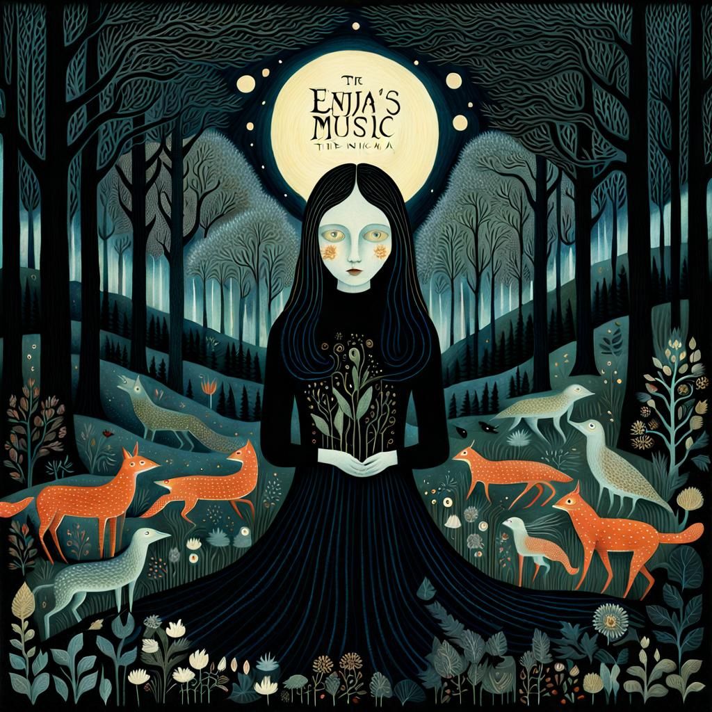 Surreal Album Cover: Mythological Bio Art Collage