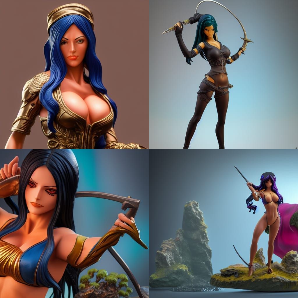 Detailed Nico Robin Figurine Concept Art