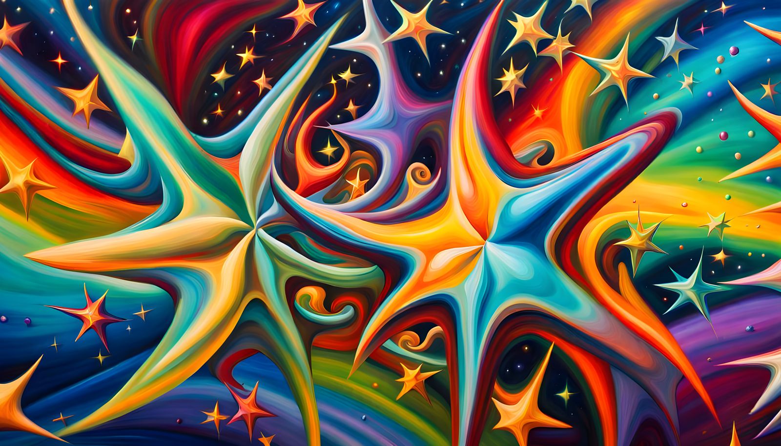 Iridescent Plasma Filaments in Cosmic Maelstrom