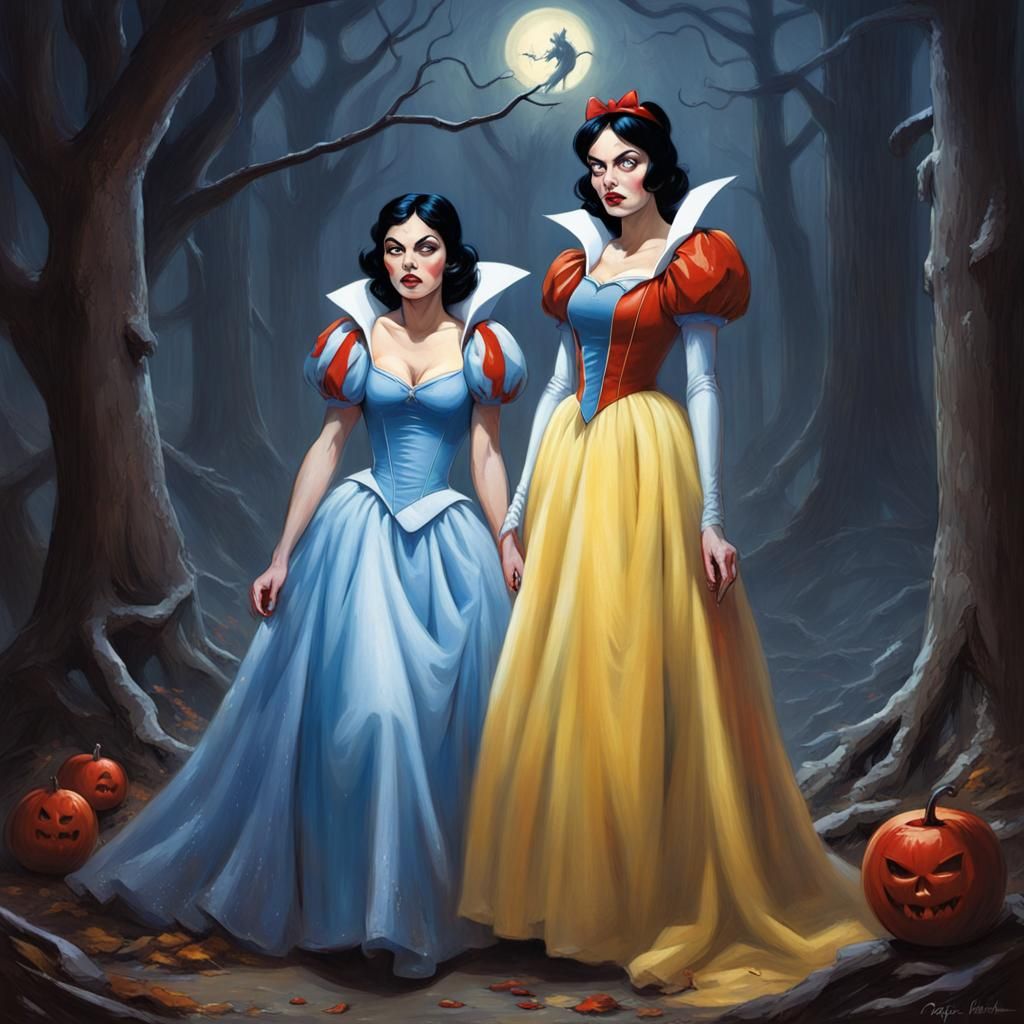 Sinister Snow White and Cinderella Artwork