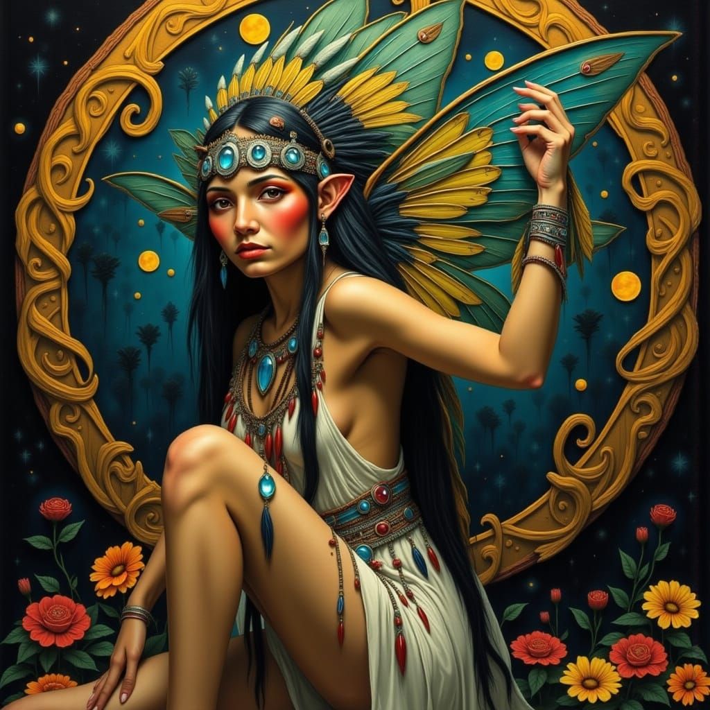 Native American Fairy in Whimsical Flux