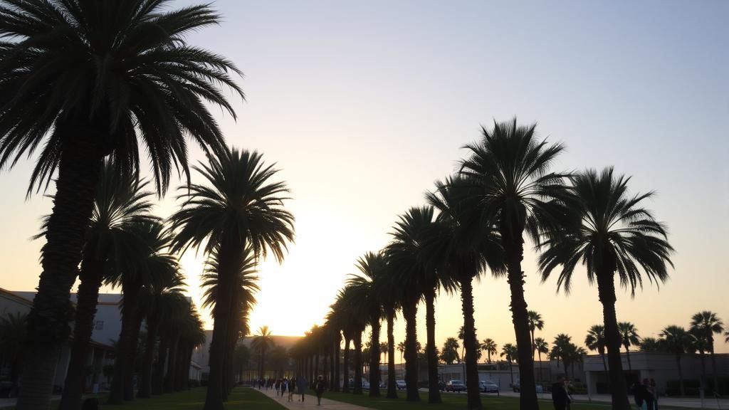 Varied Palm Trees Zoom In