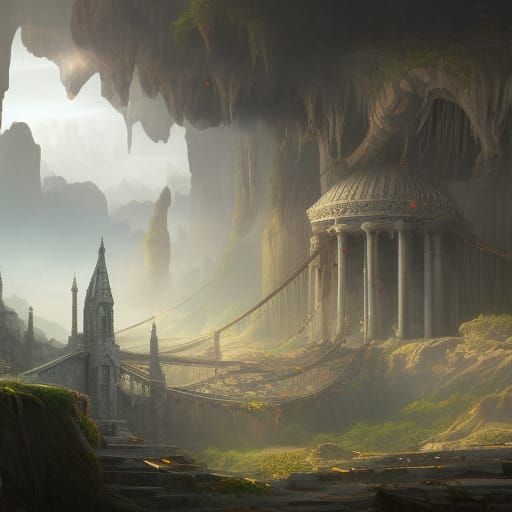 Fantastical Matte Painting in Deep Color