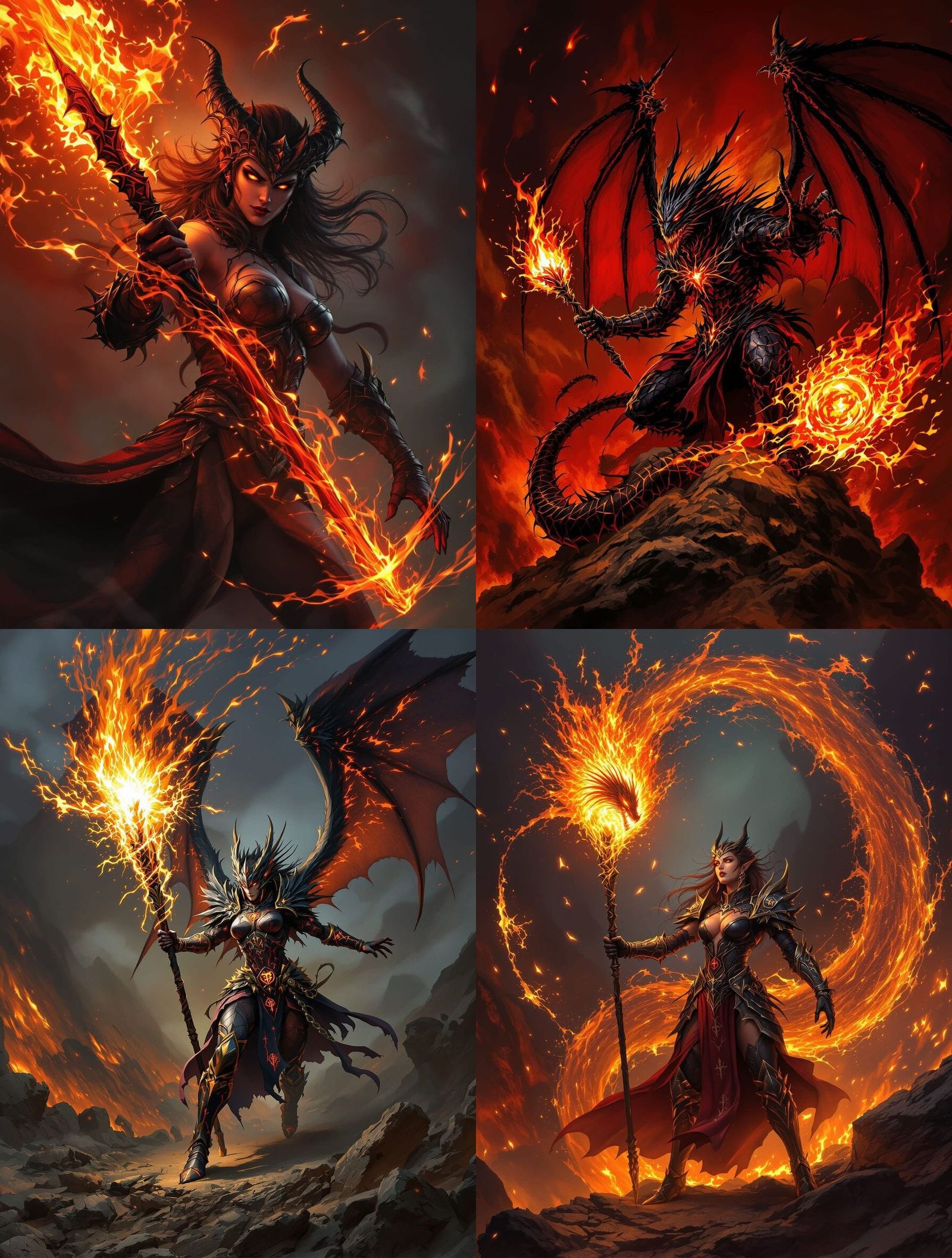 Doomslayer Malziri Wielding a Fire Dragon Wand