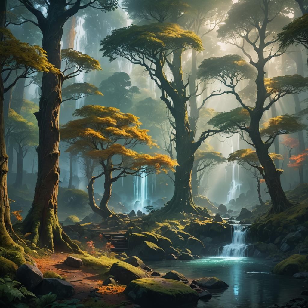Mystical Forest: Fantasy Concept Art in Unreal Engine 5 Styl...