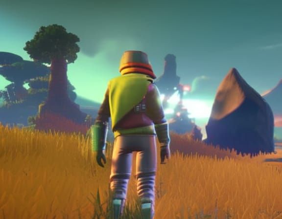 Stunning Dark Landscape with Raytracing at Night