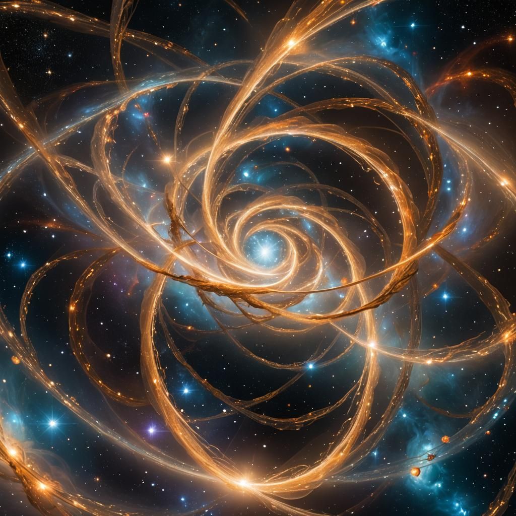 Ethereal Light Reveals Vibrant Infinity in Space