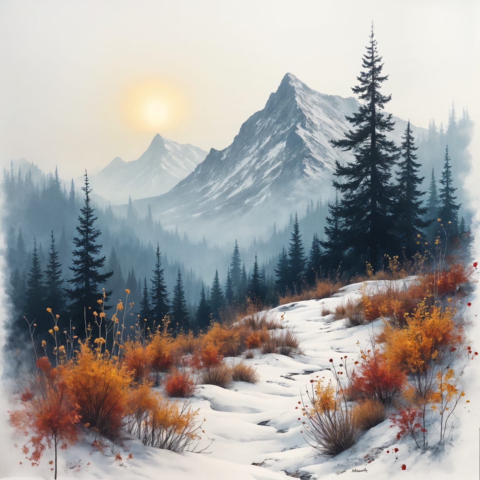 Wildflowers Erupt in a Winter Wonderland of Surrealism