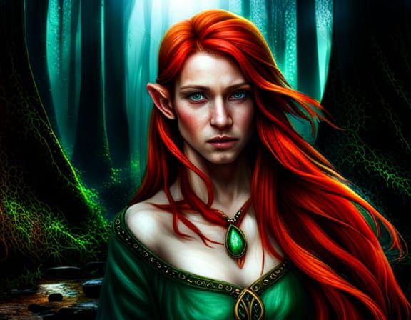 Hyperrealistic Elven Beauty Portrait in HDR