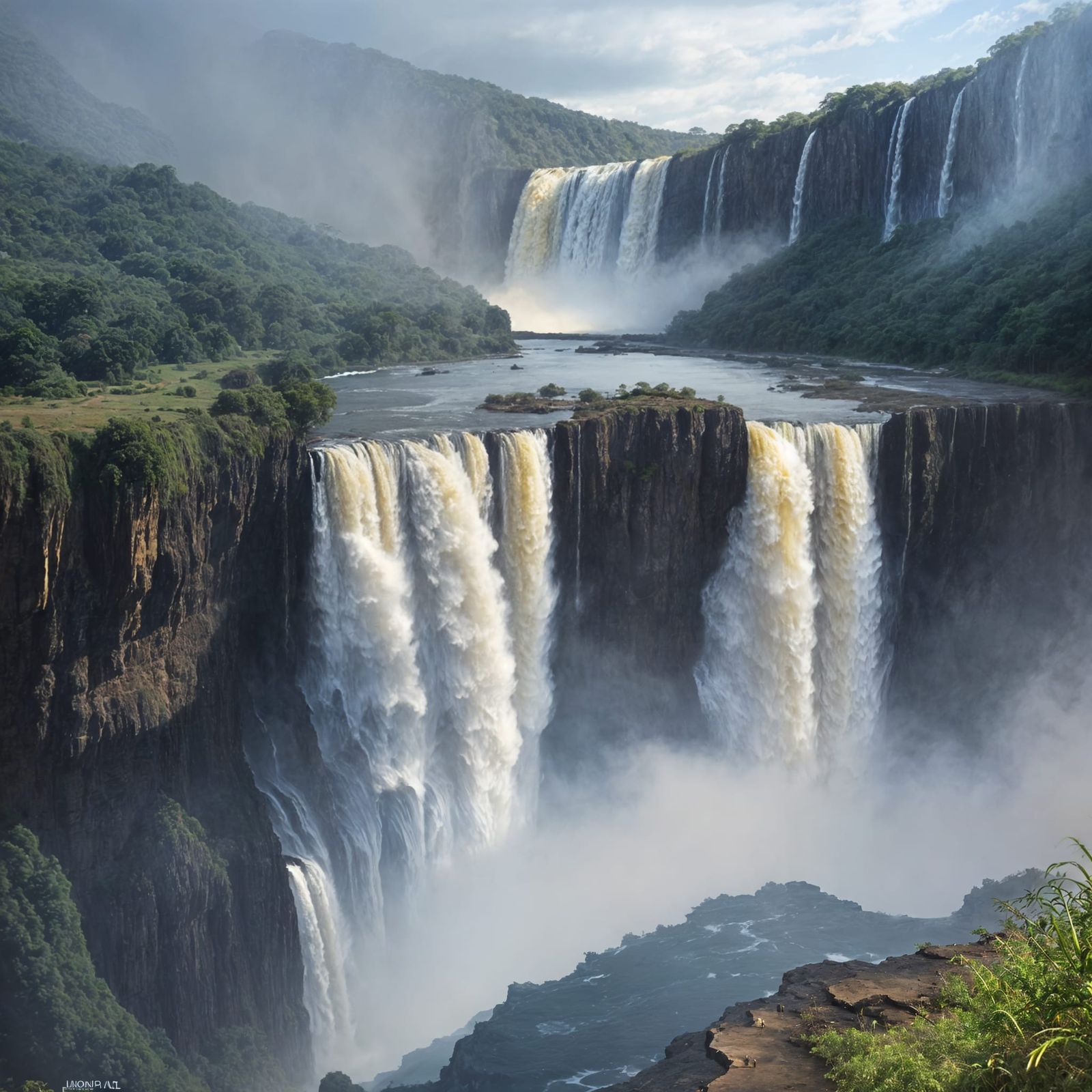 Breathtaking Victoria Falls in Golden Hour