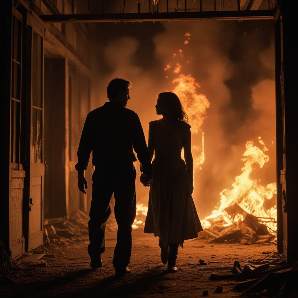 Heroic Rescue in Flames, Cinematic Style