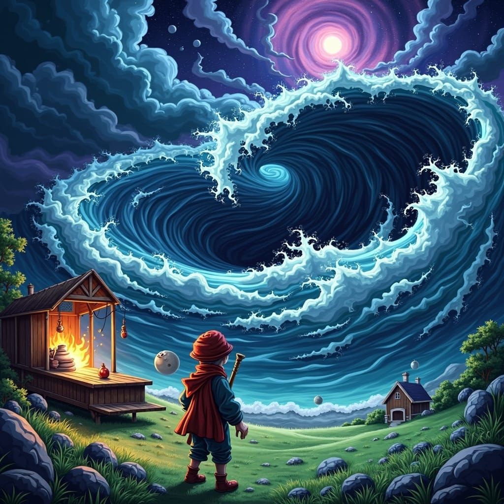 Abstract Swirling Vortex of Motion