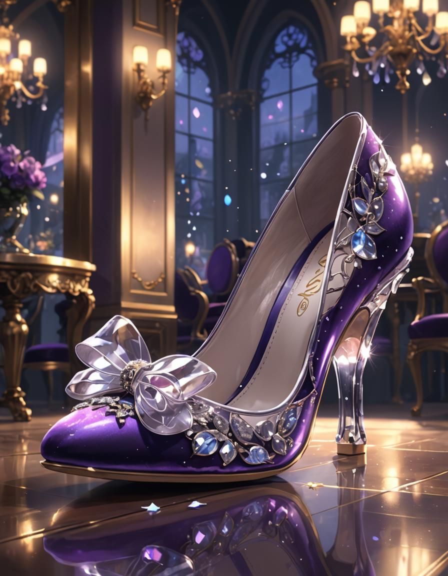 Purple Crystal Slipper in Anime Style