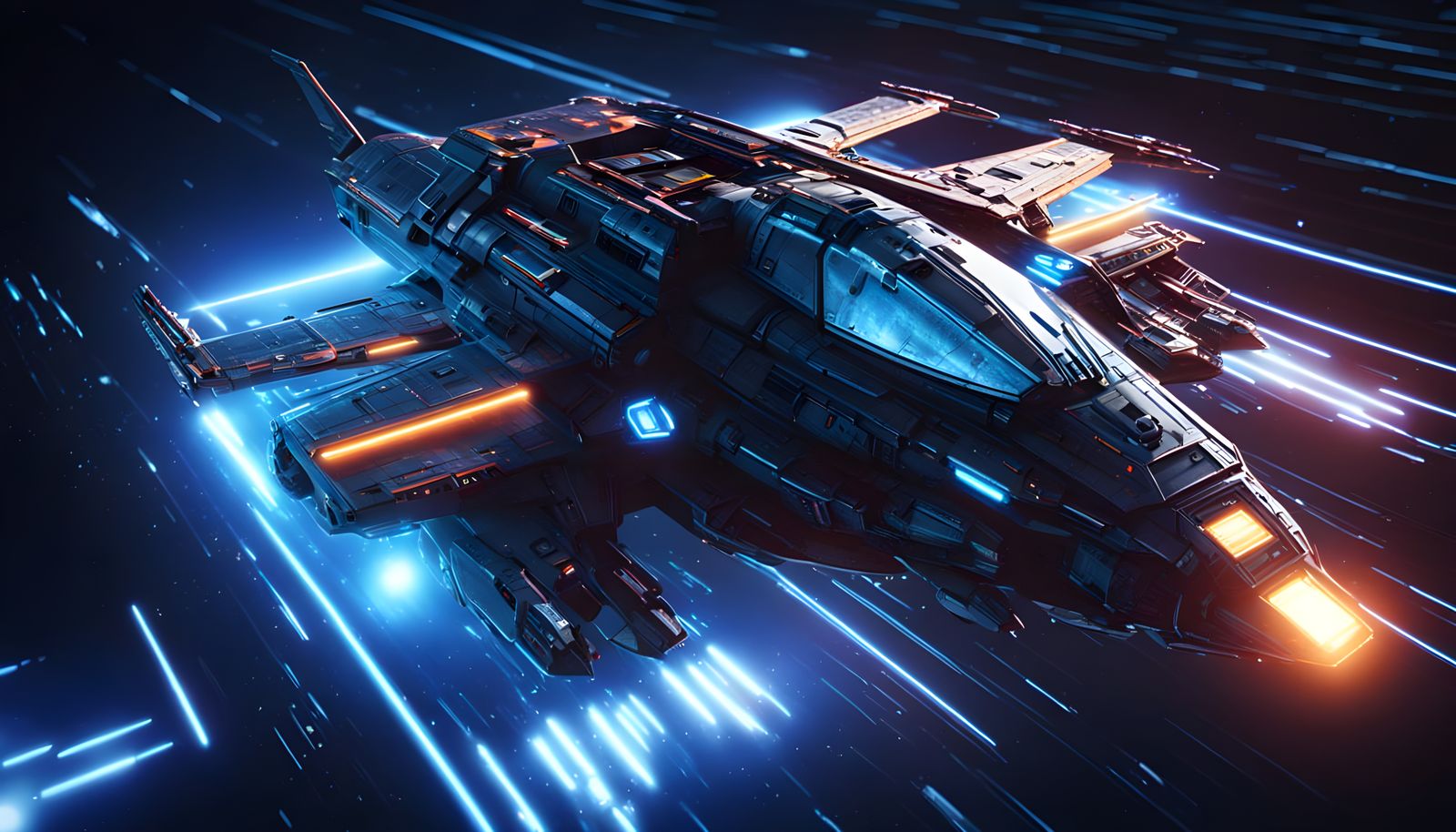 Hyper-Realistic Interdimensional Spaceship in Science Fictio...