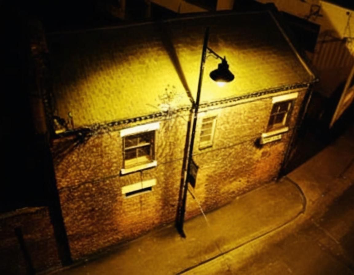 Spooky Vacant Building in Liminal Cosmic Horror Style