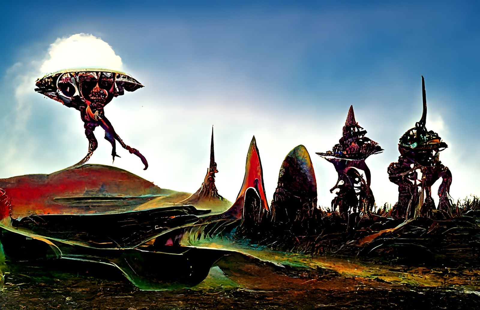 Psychedelic Sci-Fi Art: Trippy Hallucination