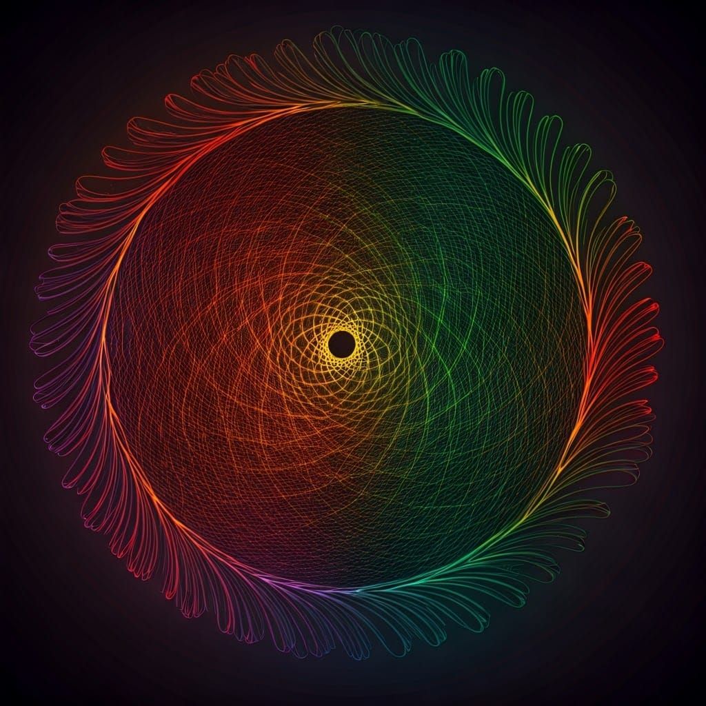 Futuristic Dreamcatcher in Vibrant Cyberscape