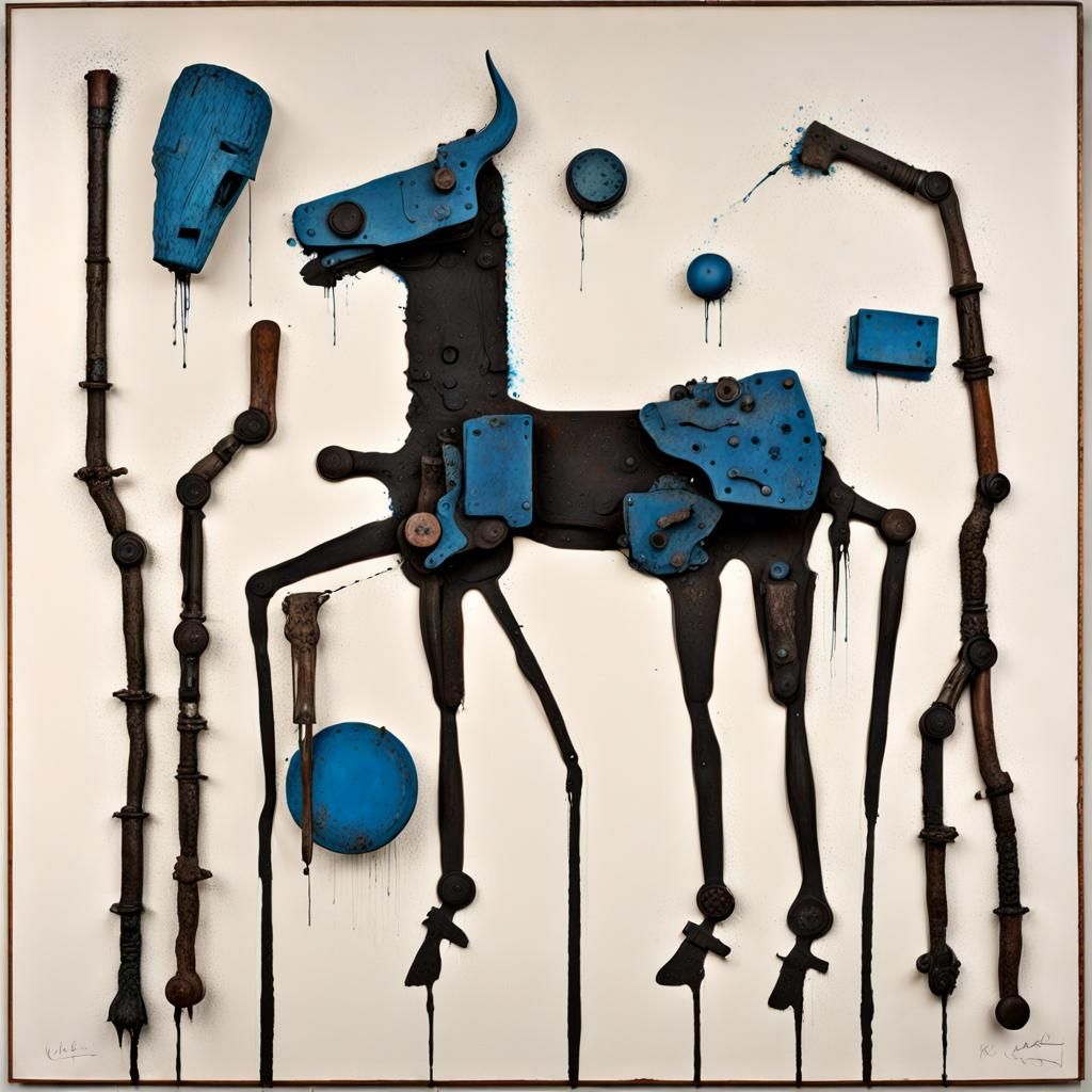 Surreal Centaur in Vintage Photograph Style