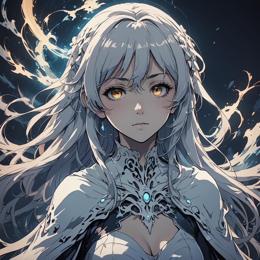 Beautiful Cel-Shaded Ghost in Anime Style