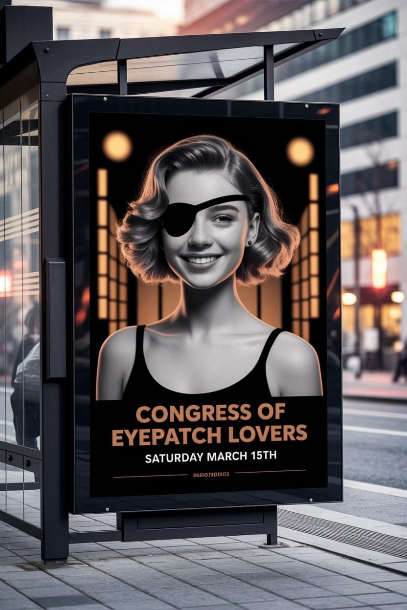 Film Noir Eyepatch Enthusiasts Convention Poster
