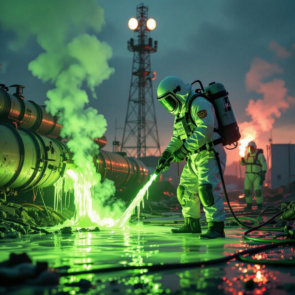 Securing a Devastated Nuclear Site: Hyper-Realistic Scene