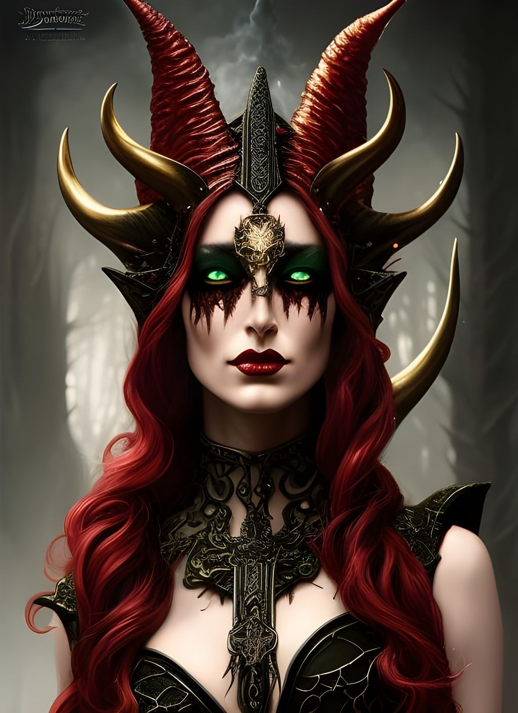 Horrific Elf Portrait in Dark Fantasy Style