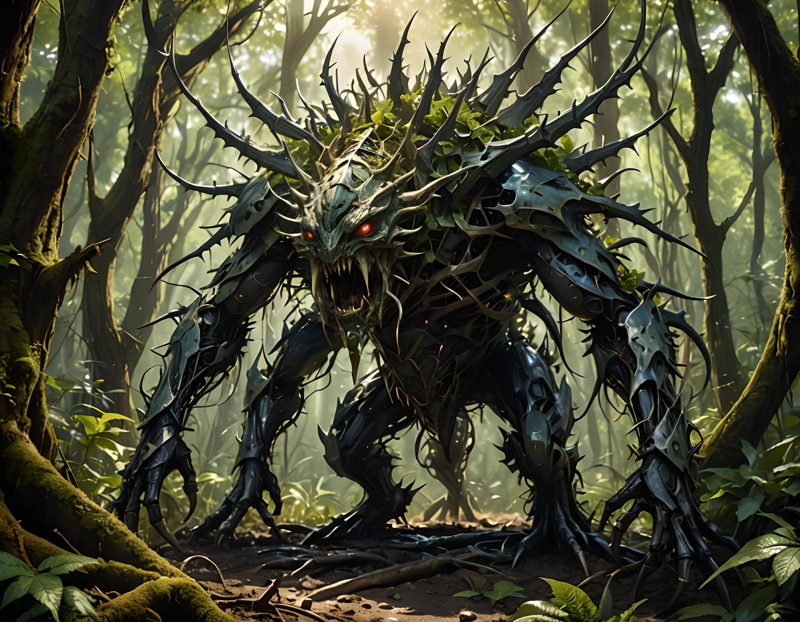 Colossal Plant Creature in Temperate Forest